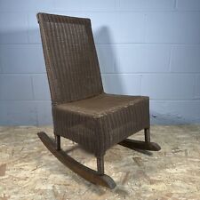 Lloyd Loom Style Wicker Rocking Chair Rattan Vintage Prop