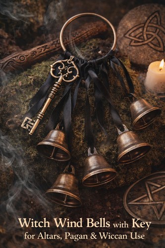 Witch wind bells - witch, key