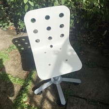 Ikea Jules Child's Desk Chair White Height Adjustable Gas Lift