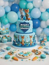 Personalised zootopia cake - personalised,