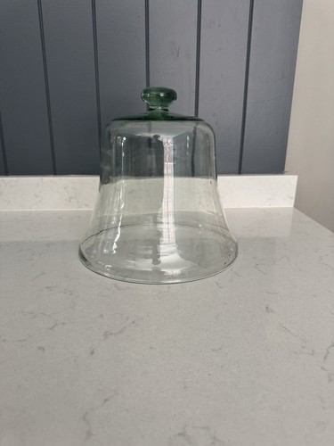 Vintage glass cloche green - vintage?,