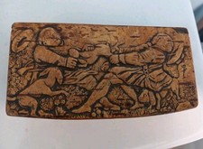  ANTIQUE 19th c WOOD PRESSED