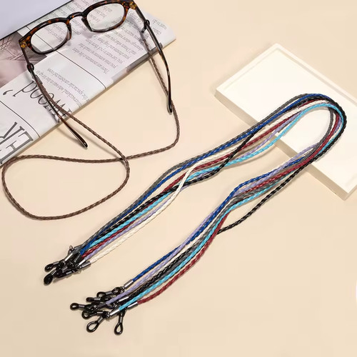Braided leather glasses - leather,