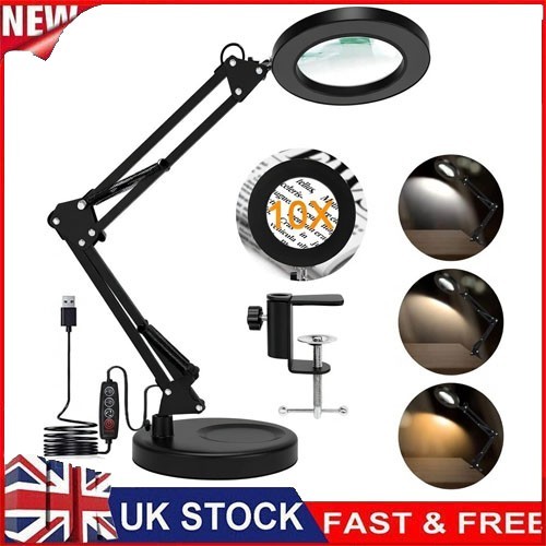 Desk 10x magnifier glass led - 10x,