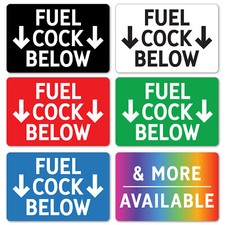 Metal Fuel Cock Below Sign
