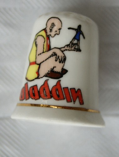 Bone china thimble aladdin - china, thimble,