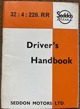 SEDDON RR 32 4 22 220 LORRY HANDBOOK COMMERCIAL DIESEL Spare Parts MANUAL