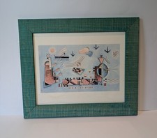 Kandinsky Dolce Evento 1994 Italian Print Framed Green Wash Minor Water Damage  