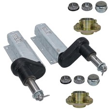 550kg Trailer Suspension Units Extended Stub Axles With 4in PCD Hubs Pair