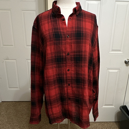Men red black plaid - men's, xl