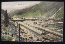 RARE 1908 CANADA POSTCARD MICHEL BRITISH COLUMBIA NEAR SPARWOOD COAL MINING