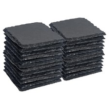 24x Square Slate Coasters 10cm