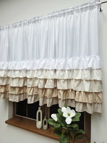 White beige layered - &, ruffle