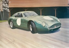 1996 DB4GT ZAGATO ASTON MARTIN 2VEV signed print Graham Bosworth Lim Ed ONE ONLY