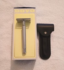 Dovo Primo DE Double Edge Safety Razor NEW with Matching Leather Case !!