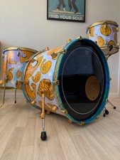 Paisley Pattern Hand Painted Acoustic Drum Kit PDP by DW & Yamaha drums