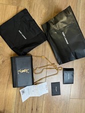 YSL Yves Saint Laurent Small Black Monogram Kate Shoulder Bag