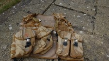British Army Issue Desert DPM Camo Tactical Load Carrying Combat Vest & Pouches