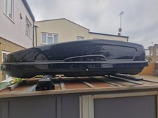 Full Thule Roof Bar + Kit Set + Halfords Advance 470l Roof Box Black (Citroen C4