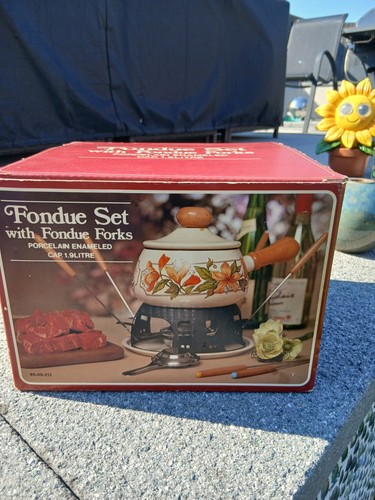 Vintage fondue set with - set, 9
