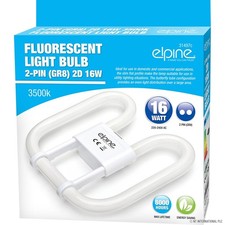 16W 2 PIN FLUORESCENT LIGHT BULB ENERGY SAVING SLIM TUBE 2D HOME OFFICE