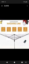 4 Arm 60m Rotary Airer Clothes Dryer Outdoor Washing Line Ground Spike & Cover