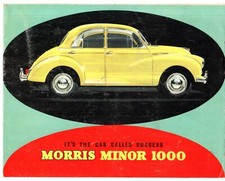 Morris Minor 1000 948cc 1961-62 UK Market Brochure Saloon Traveller Convertible