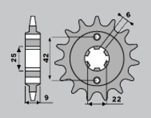 Front sprocket cht - front,