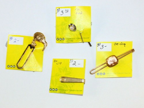 Vintage men tie clips pins - men's,