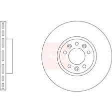 2x Brake Discs Vented For