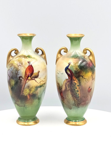 Royal worcester antique pair - royal,
