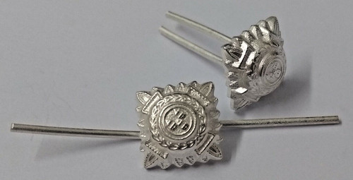 Rank pips dead silver - pips, 3/8"