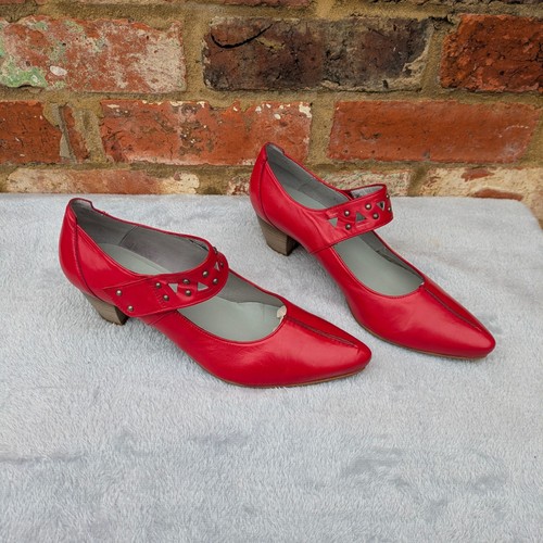 Vintage 80s red leather - 80s, mary