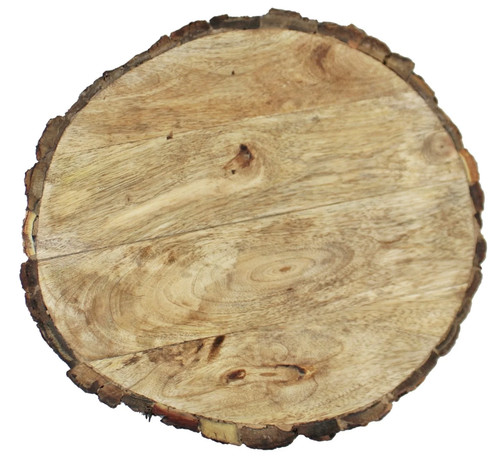 Round wooden bark board - wooden,