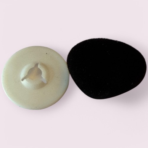 30mm black flocked triangle - flocked,
