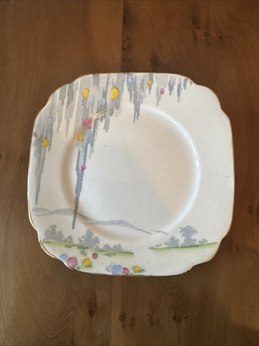 Art deco moss bone china - art,