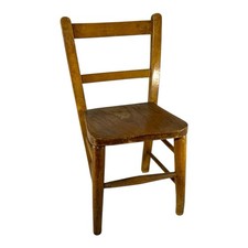 Vintage Rustic Child/Kid Solid Wood School Playroom Desk Chair