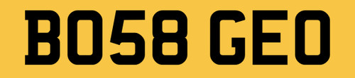George geo number plate for - number,