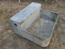  USED RUSTIC GALVANISED  WALL TROUGH / GARDEN PLANTER 