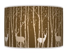 Trees Stag Deer Brown Handmade
