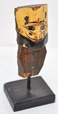 Vintage Wooden Puppet Head Figurine Original Old Hand Carved Painted
