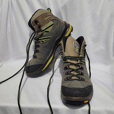 Grisport Boots Womens Size 4 Grey Suede Vibram Sole Lace Up Walking Hiking