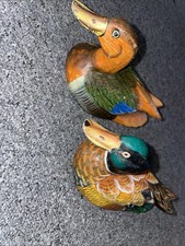 2 X Hand painted Decoy Wooden