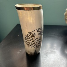 Viking Drinking Medieval Ale Beer Mead Bovine Horn Mug Christmas Gift