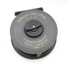 J. Austin Forbes Saltwater Disc Drag 8-9-10 Fly Reel. 3 5/8”. Made in England.