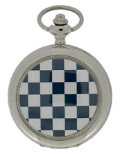 Masonic Chequered Floor of King Solomon's Mechanical Silver Case Pocket Watch 