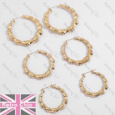 BAMBOO metal GOLD FASHION HOOP