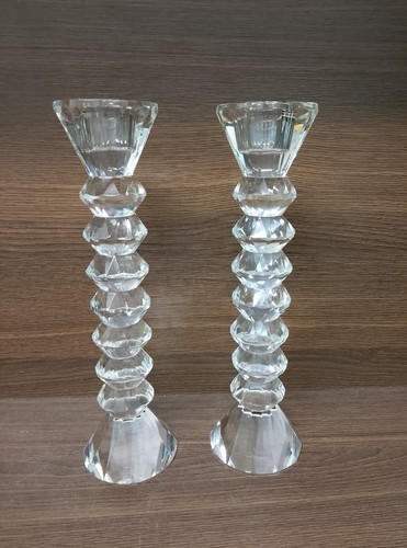Pair crystal candlesticks - of,