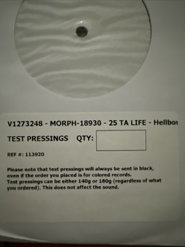Life vinyl test - ta, press