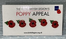 Royal British Legion Poppy Appeal 1914-1918 2014-2018 & 2019 - 6x Badges